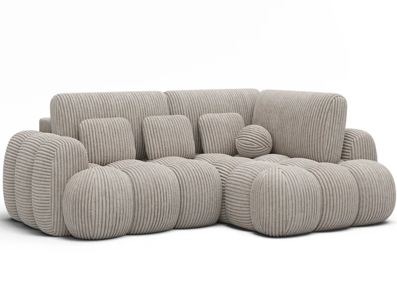 Canapé d'angle convertible design AUBER avec coffre de rangement