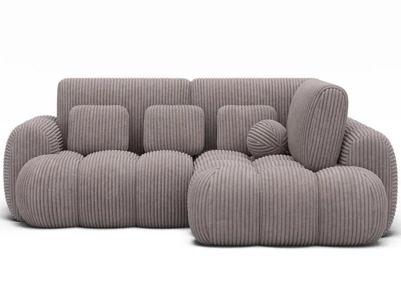 Canapé d'angle convertible design AUBER avec coffre de rangement