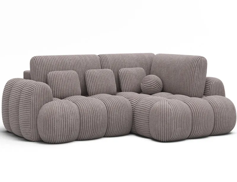 Canapé d'angle convertible design AUBER avec coffre de rangement