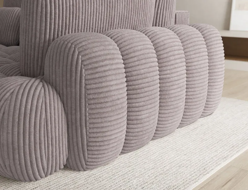 Canapé d'angle convertible design AUBER avec coffre de rangement
