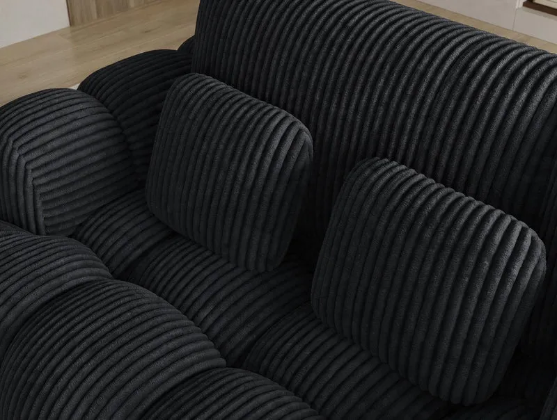 Canapé d'angle convertible design AUBER avec coffre de rangement
