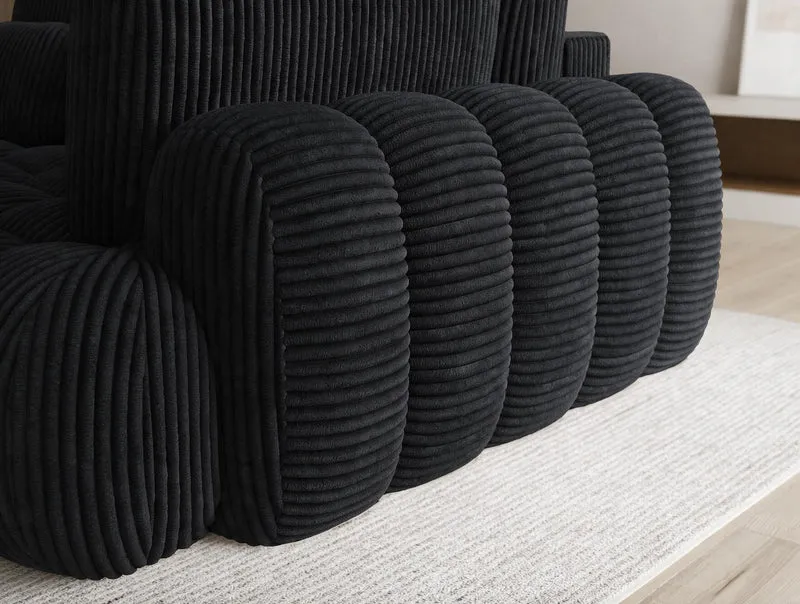 Canapé d'angle convertible design AUBER avec coffre de rangement