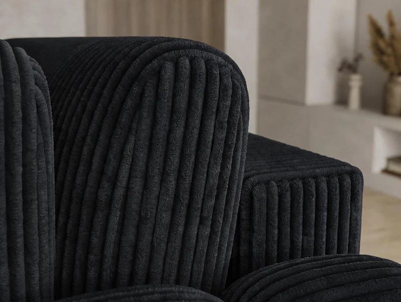 Canapé d'angle convertible design AUBER avec coffre de rangement