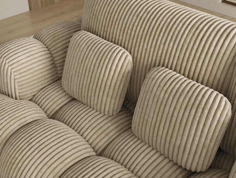 Canapé d'angle convertible design AUBER avec coffre de rangement