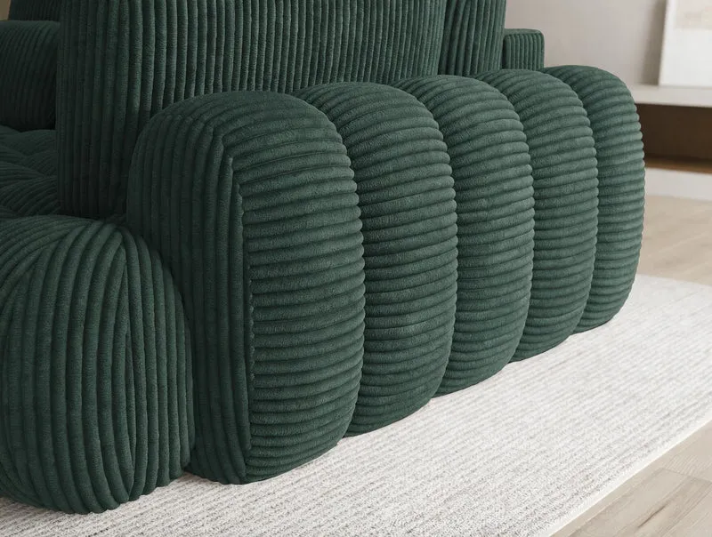 Canapé d'angle convertible design AUBER avec coffre de rangement