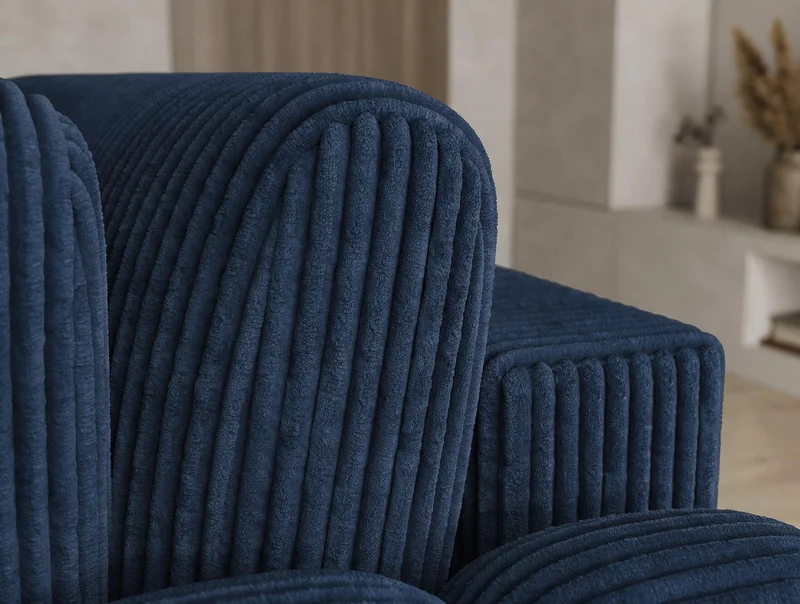 Canapé d'angle convertible design AUBER avec coffre de rangement