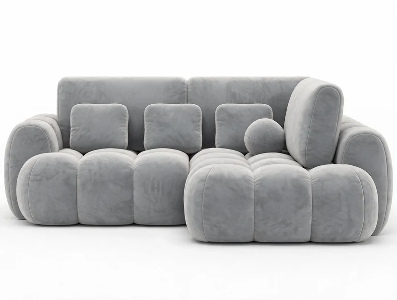 Canapé d'angle convertible design AUBER avec coffre de rangement