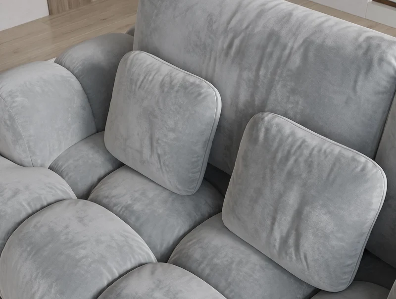 Canapé d'angle convertible design AUBER avec coffre de rangement
