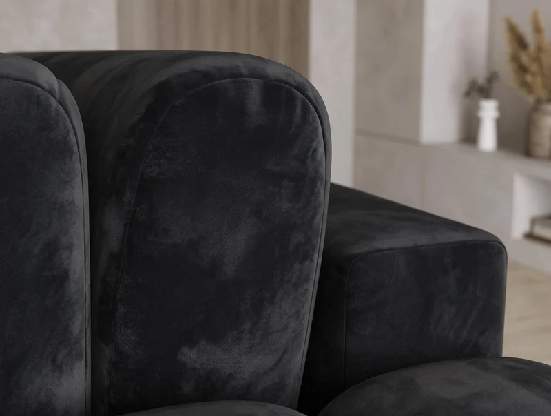 Canapé d'angle convertible design AUBER avec coffre de rangement