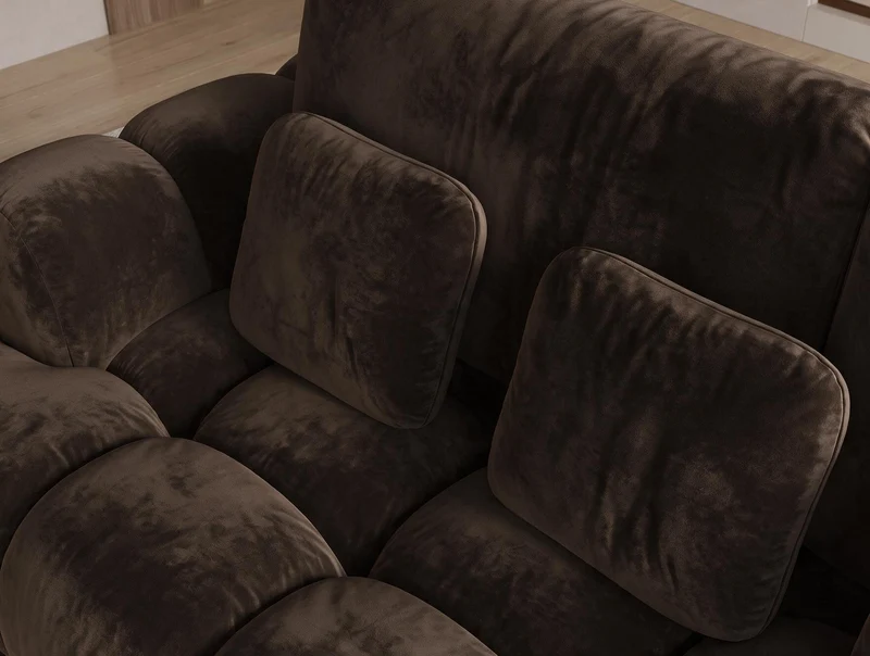 Canapé d'angle convertible design AUBER avec coffre de rangement
