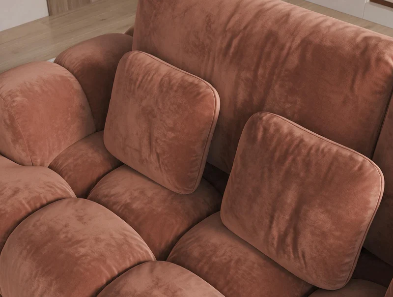 Canapé d'angle convertible design AUBER avec coffre de rangement