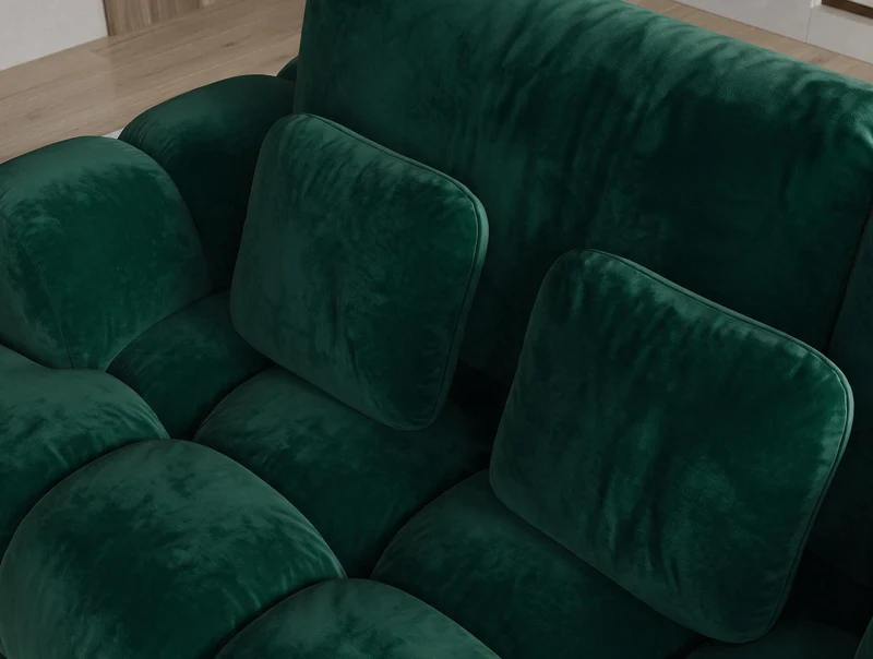 Canapé d'angle convertible design AUBER avec coffre de rangement
