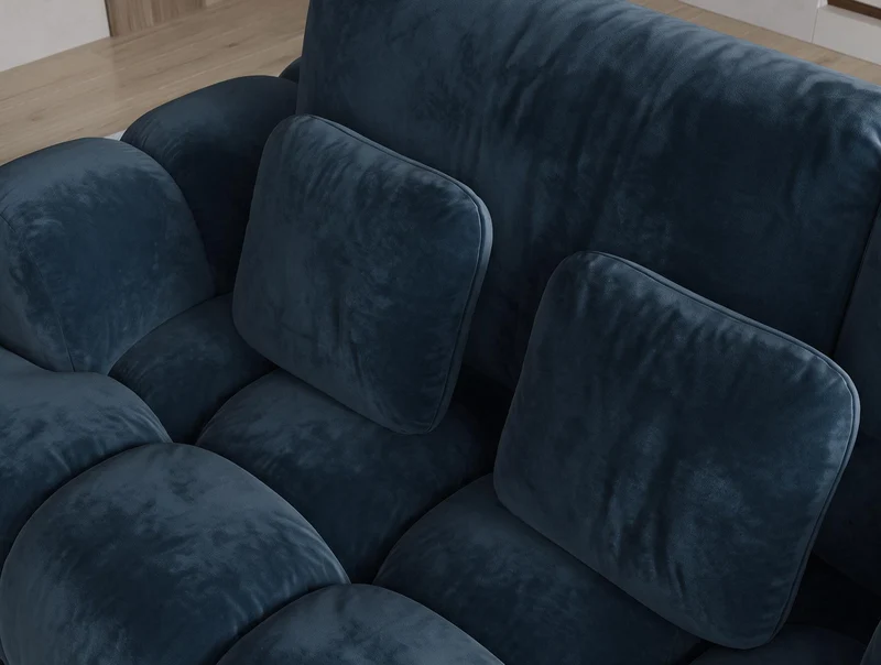 Canapé d'angle convertible design AUBER avec coffre de rangement