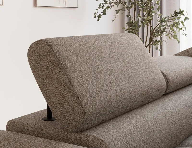 Canapé d'angle convertible design ALESIA avec coffre de rangement