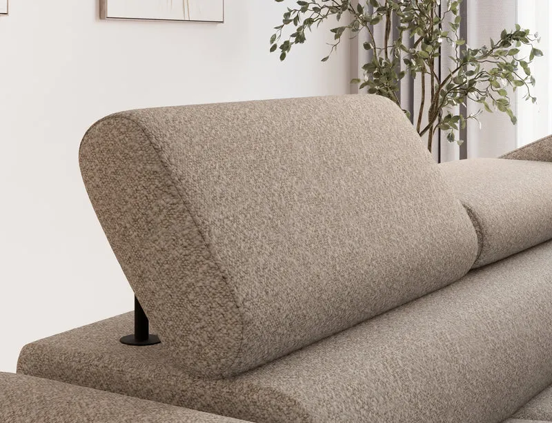 Canapé d'angle convertible design ALESIA avec coffre de rangement