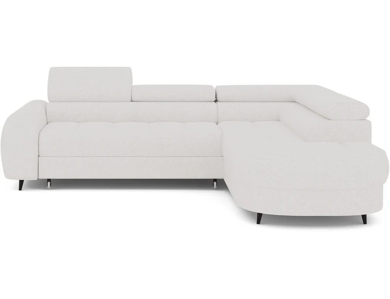 Canapé d'angle convertible design ALESIA avec coffre de rangement