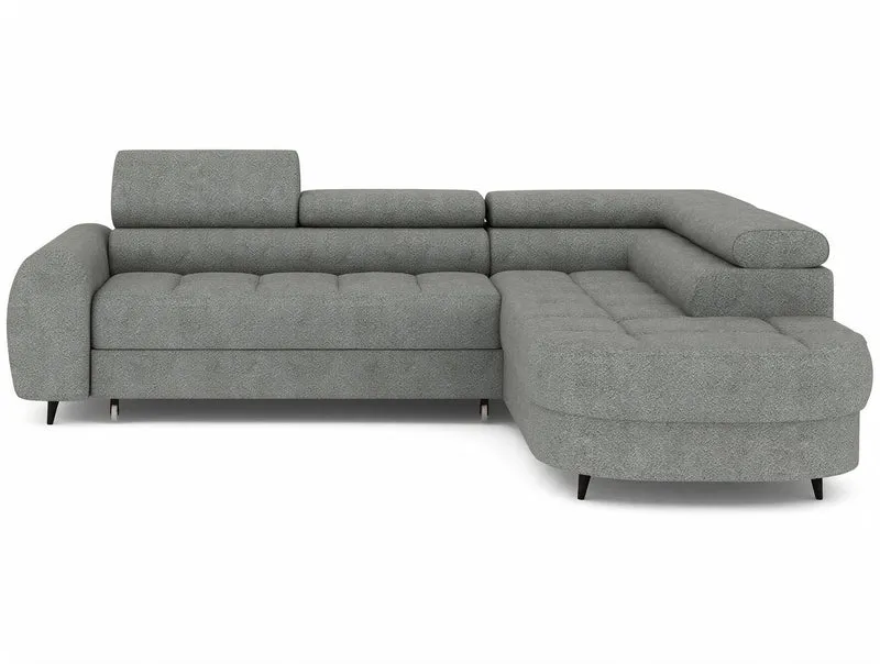 Canapé d'angle convertible design ALESIA avec coffre de rangement