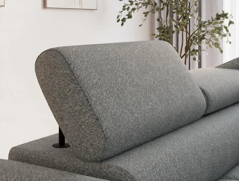 Canapé d'angle convertible design ALESIA avec coffre de rangement