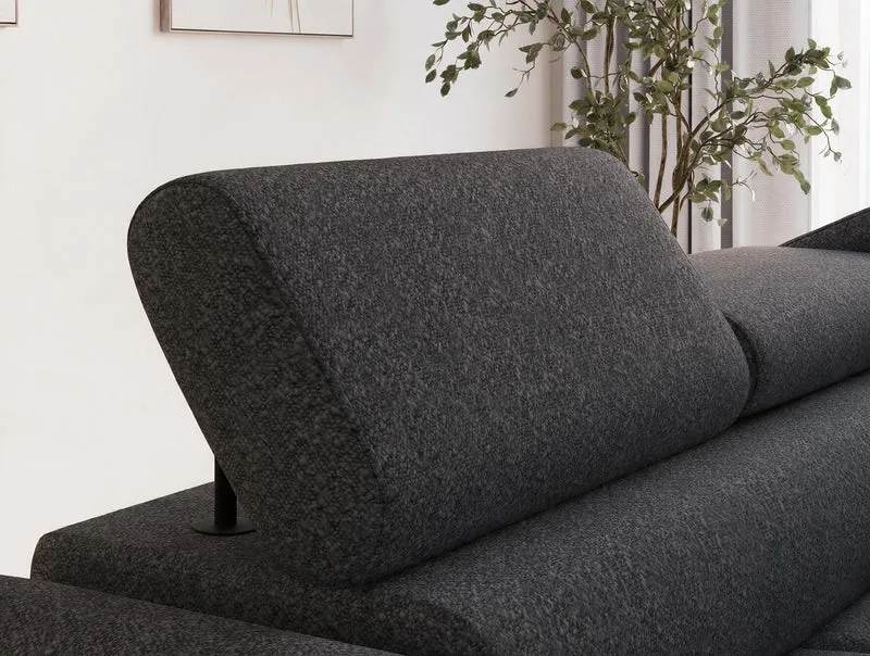 Canapé d'angle convertible design ALESIA avec coffre de rangement