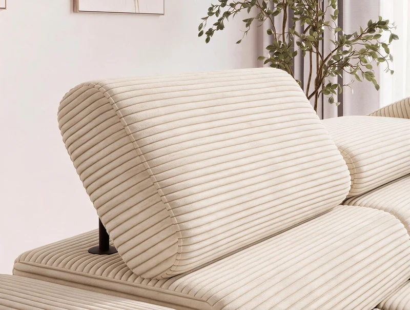 Canapé d'angle convertible design ALESIA avec coffre de rangement