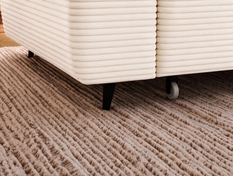 Canapé d'angle convertible design ALESIA avec coffre de rangement