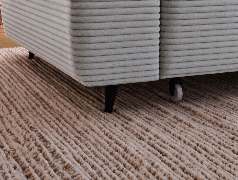 Canapé d'angle convertible design ALESIA avec coffre de rangement
