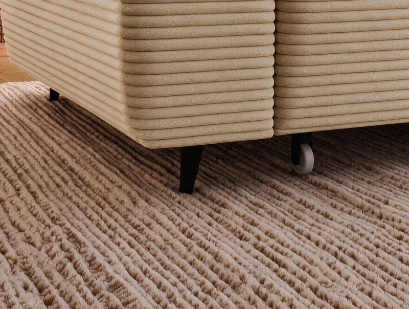 Canapé d'angle convertible design ALESIA avec coffre de rangement