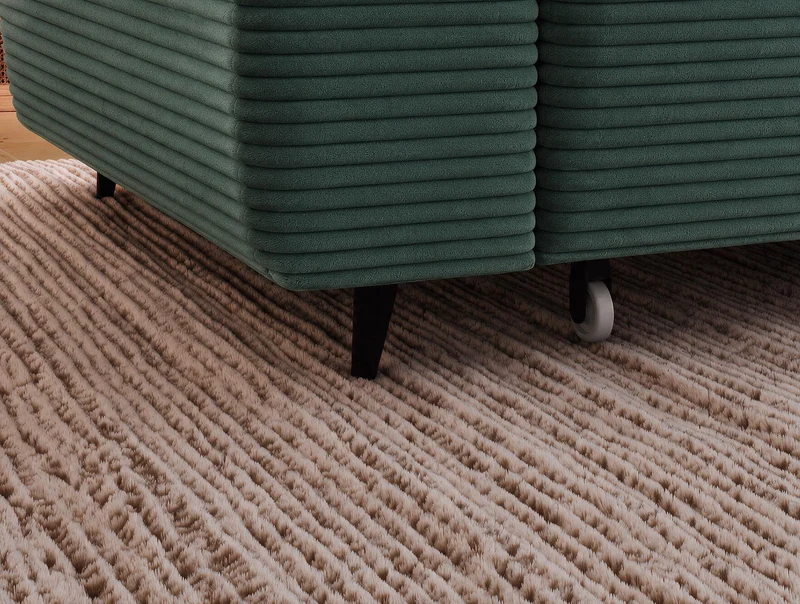Canapé d'angle convertible design ALESIA avec coffre de rangement