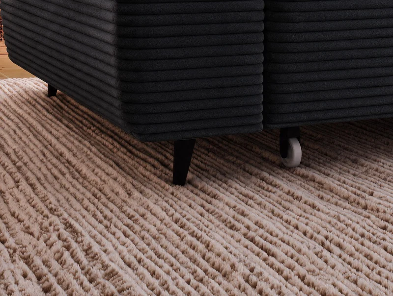 Canapé d'angle convertible design ALESIA avec coffre de rangement