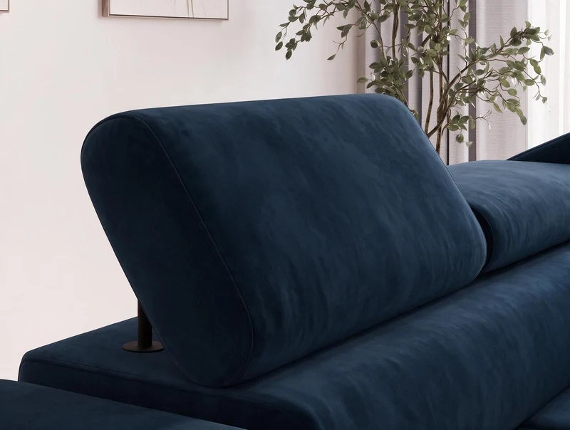 Canapé d'angle convertible design ALESIA avec coffre de rangement