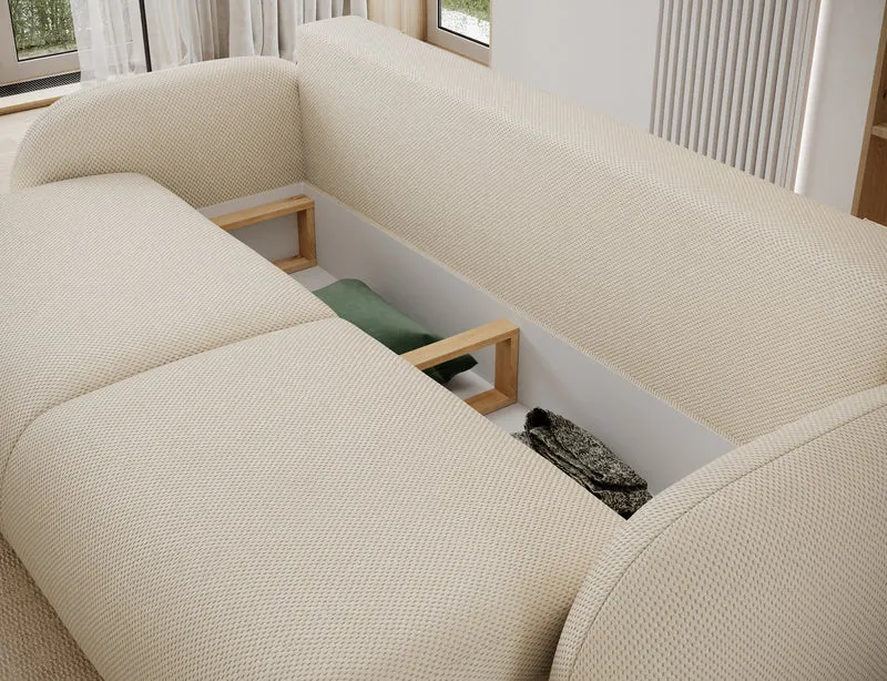 Canapé convertible design CADET avec coffre de rangement