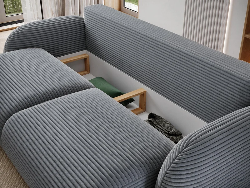 Canapé convertible design CADET avec coffre de rangement