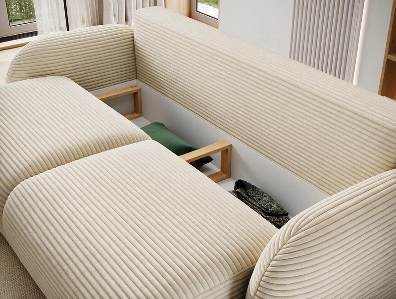 Canapé convertible design CADET avec coffre de rangement
