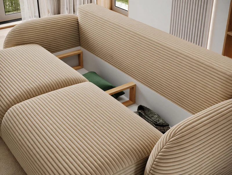 Canapé convertible design CADET avec coffre de rangement
