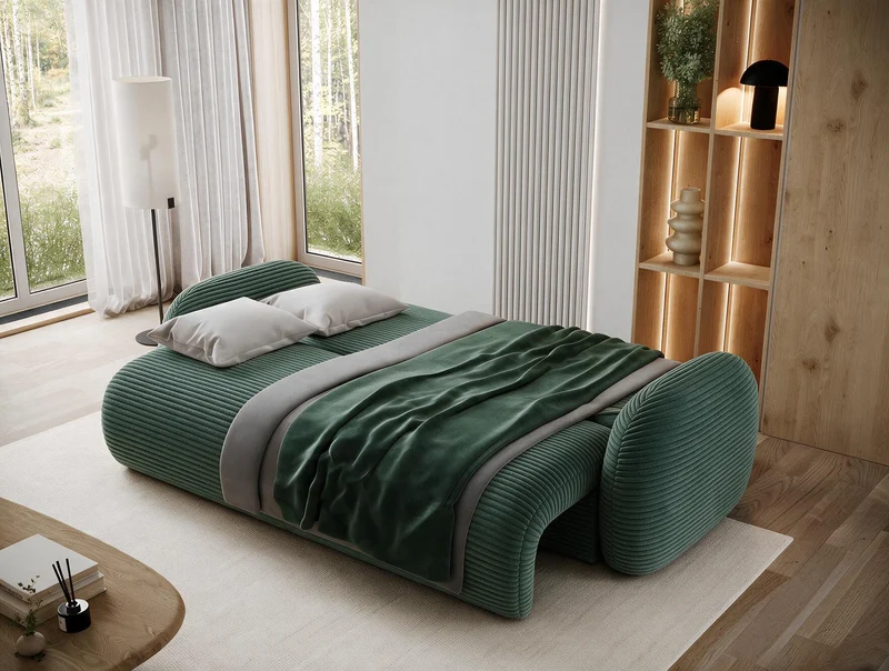 Canapé convertible design CADET avec coffre de rangement