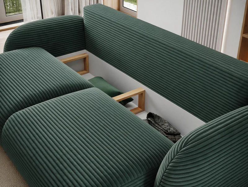 Canapé convertible design CADET avec coffre de rangement
