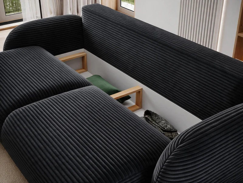 Canapé convertible design CADET avec coffre de rangement