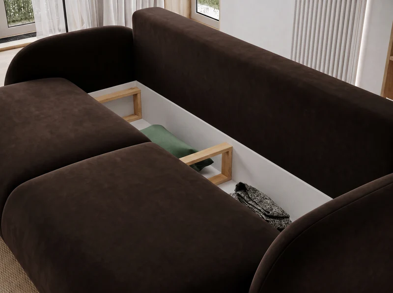 Canapé convertible design CADET avec coffre de rangement