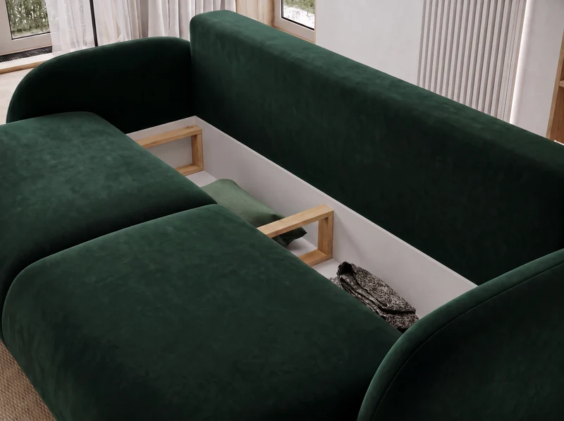 Canapé convertible design CADET avec coffre de rangement