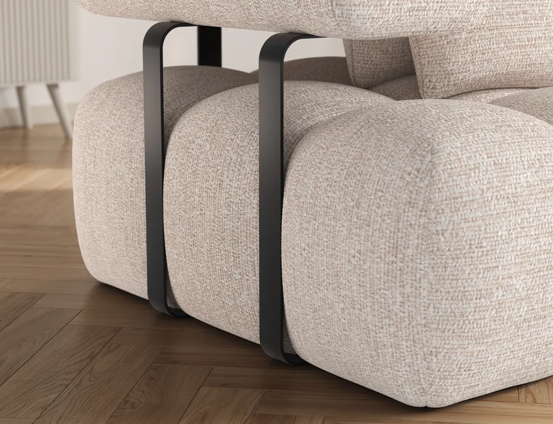 Canapé d'angle convertible design DUROC avec extension électrique