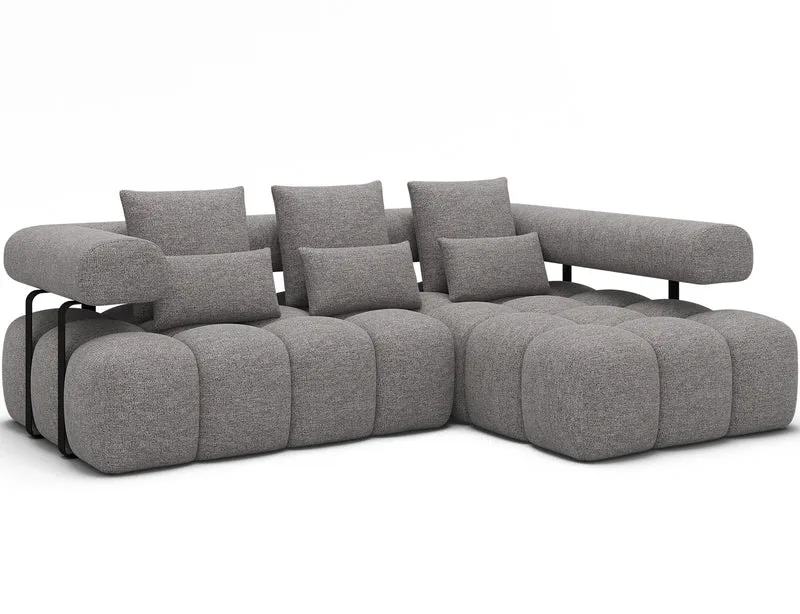 Canapé d'angle convertible design DUROC avec extension électrique