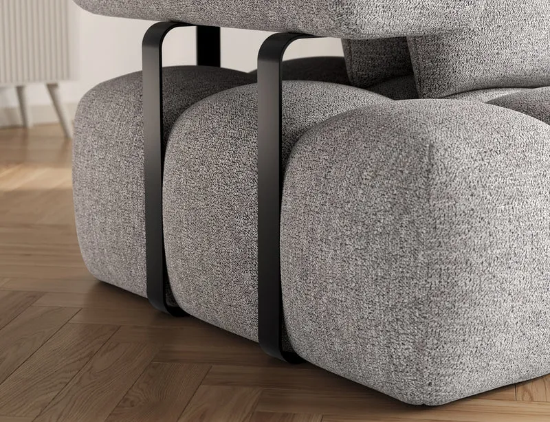 Canapé d'angle convertible design DUROC avec extension électrique