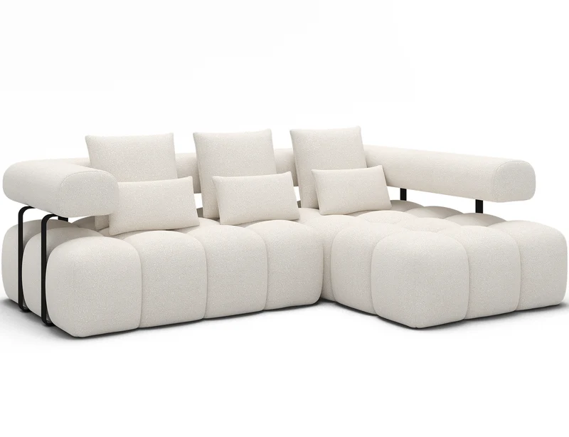 Canapé d'angle convertible design DUROC avec extension électrique