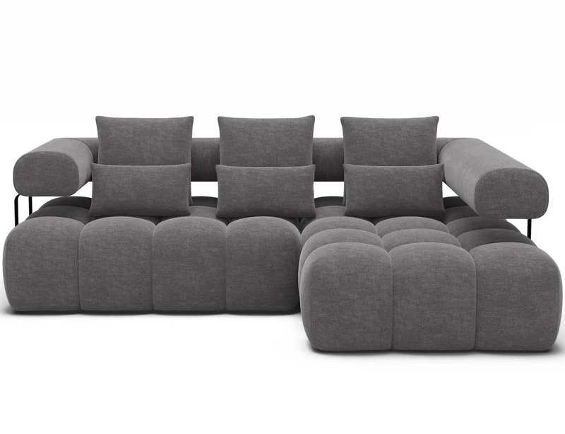 Canapé d'angle convertible design DUROC avec extension électrique