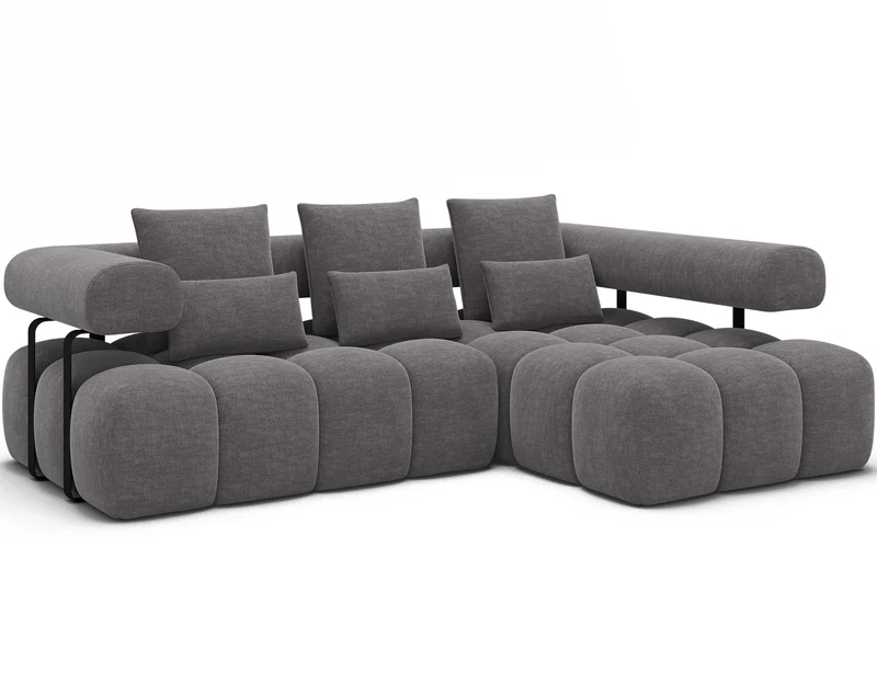 Canapé d'angle convertible design DUROC avec extension électrique