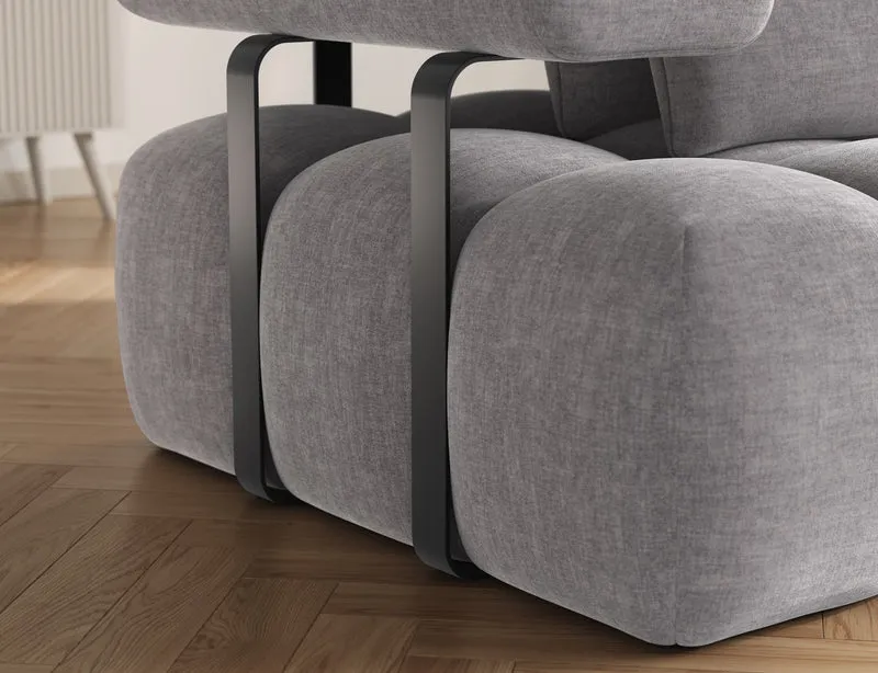 Canapé d'angle convertible design DUROC avec extension électrique