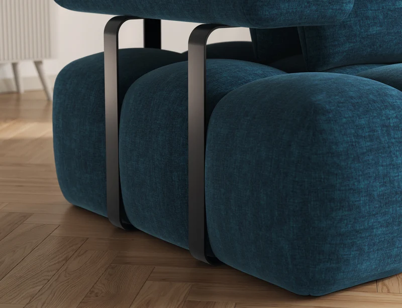 Canapé d'angle convertible design DUROC avec extension électrique
