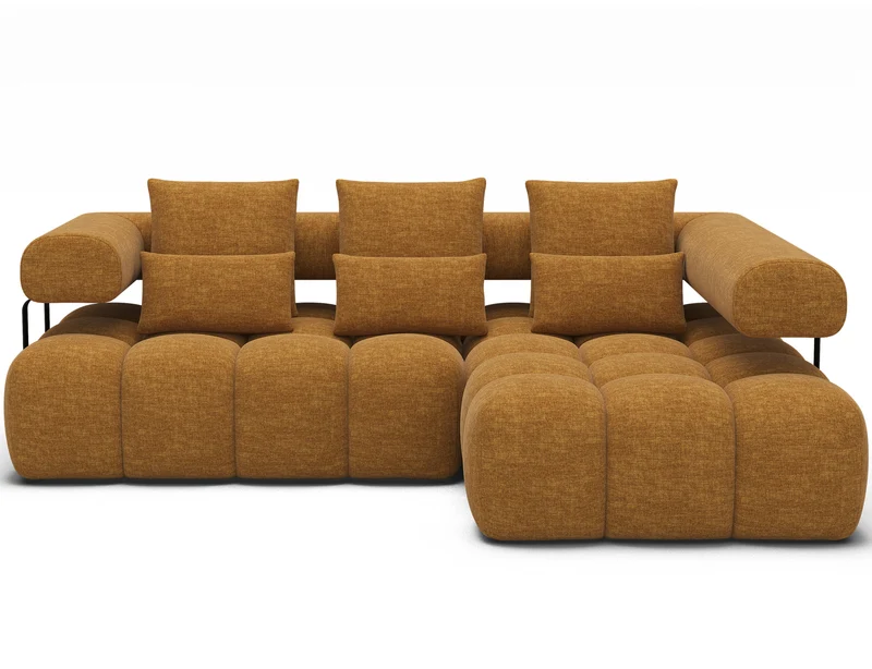 Canapé d'angle convertible design DUROC avec extension électrique