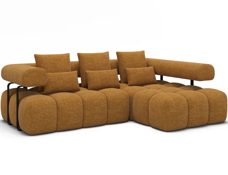 Canapé d'angle convertible design DUROC avec extension électrique