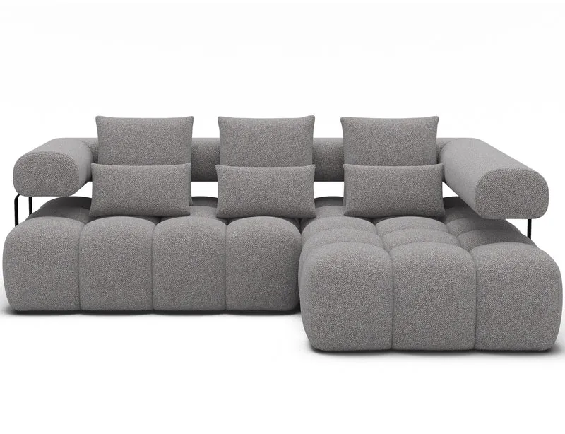 Canapé d'angle convertible design DUROC avec extension électrique